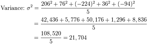 variance calc