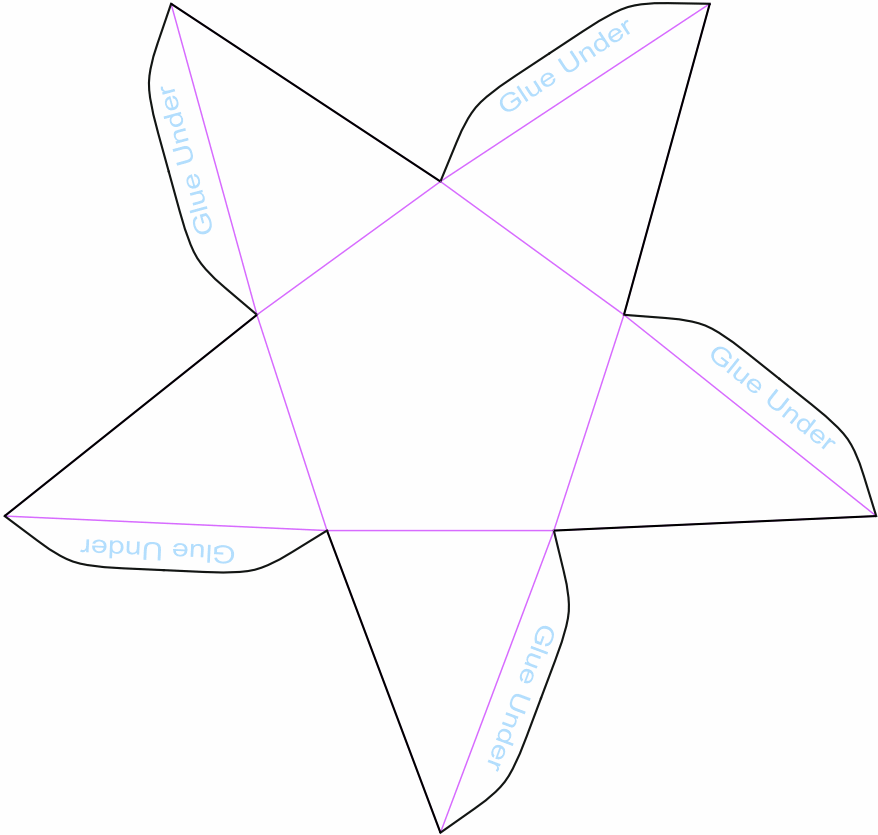 Pentagonal Pyramid Model Template