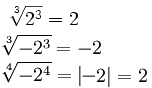 root examples