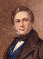 Portrait of Sir Francis Galton with a high forehead and sideburns