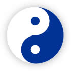 Floral yin-yang symbol representing balance