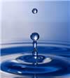 Single water droplet falling through air