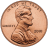 US one-cent penny coin