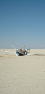 walk in desert plane