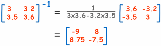 matrix inverse 2x2 bus