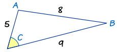 trig cos rule example