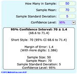 confidence interval calculator