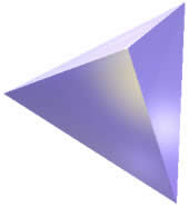 blue triangular pyramid