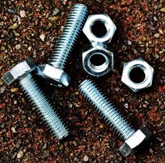 Hex nuts and bolts
