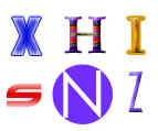 origin symmetry letters X H I S N Z