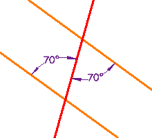 parallel angle example 70 70
