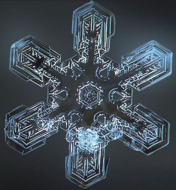Snowflake with Hexagonal pattern