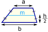 trapezoid median half-way between a and b