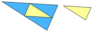 triangles similar small fits inside large 3 times