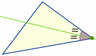 Bisectriz del ángulo central del triángulo