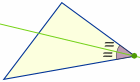Bisettrice dell'angolo centrale del triangolo