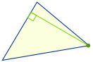 altura del centro del triángulo