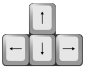 left-up-right-down keyboard