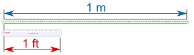 rulers 1ft vs 1m