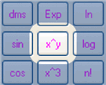 calculator exponent button