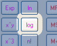 calculator log button