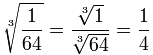 root3 1 divide 64