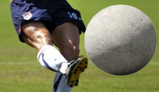 ball kick massive stone