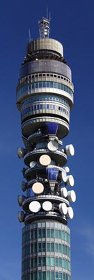 microwave dish tower