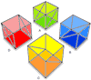 Four Cubes Outlines